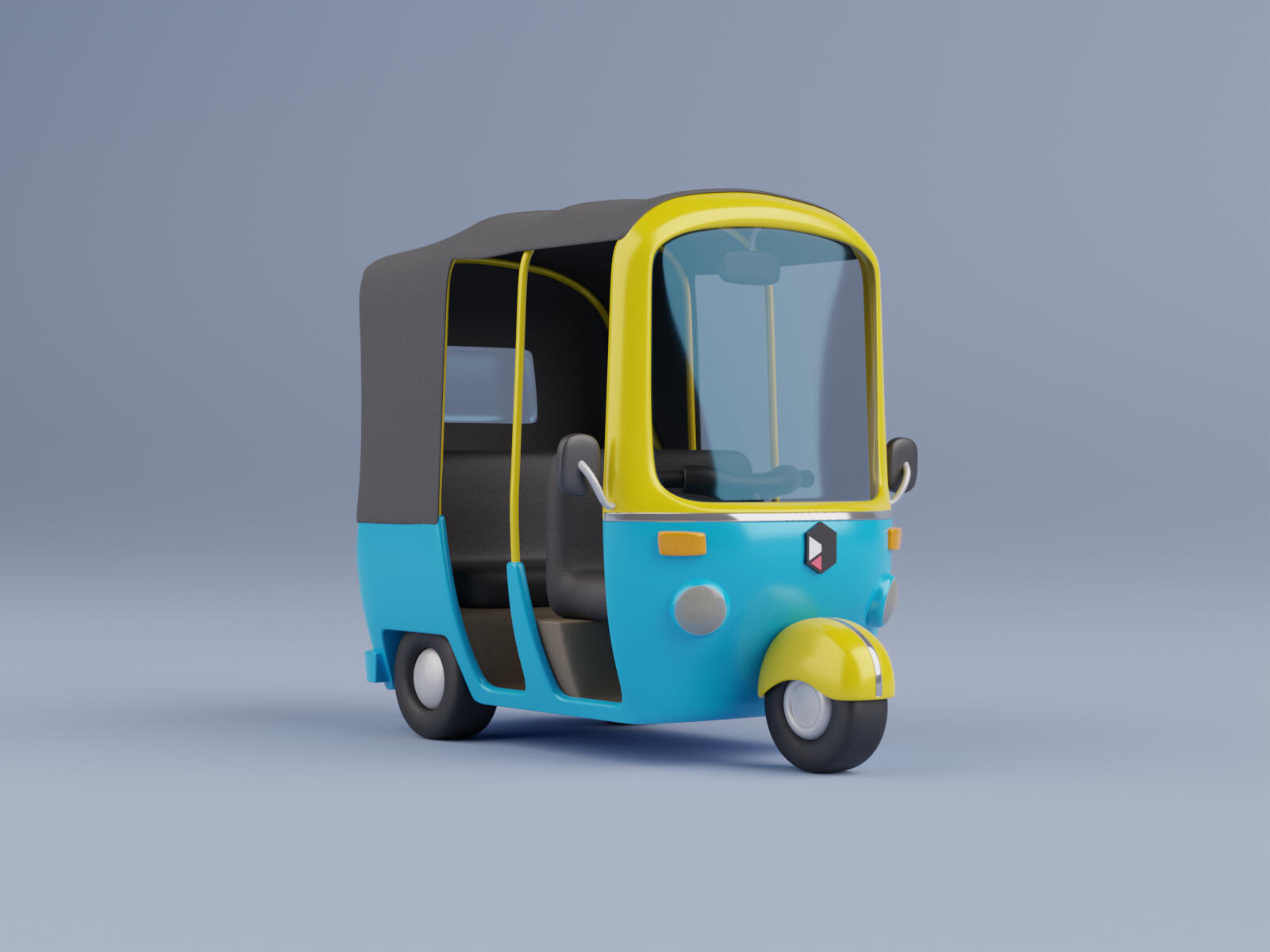 Showcase of 3D library of various 3D characters with 3D vehicles