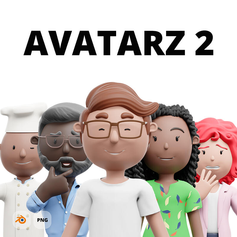 Cartoon 3D avatars with free samples
